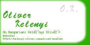 oliver kelenyi business card